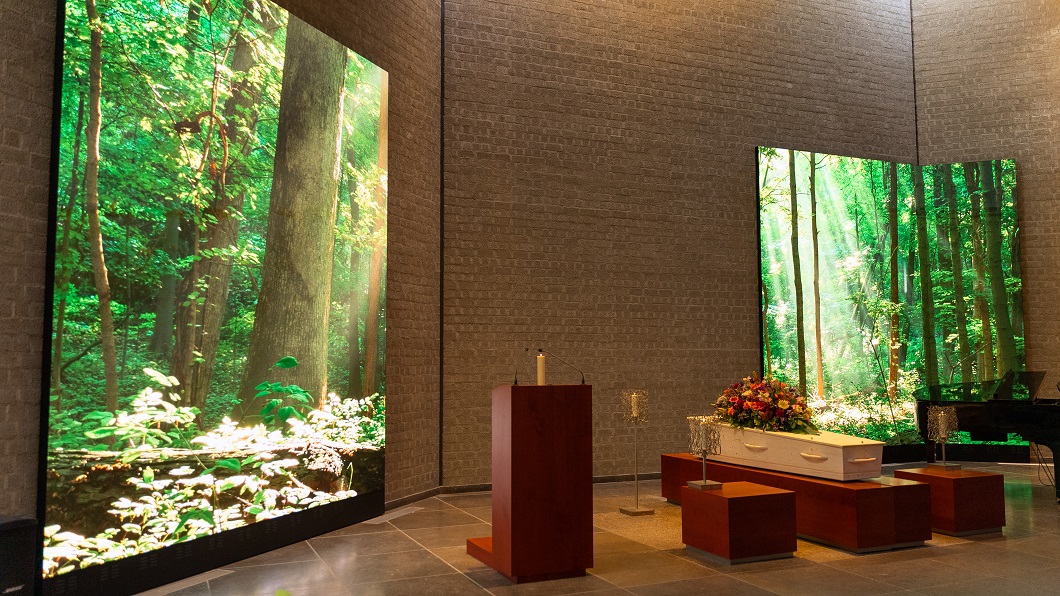 Ledwall DELA Heeze | crematorium